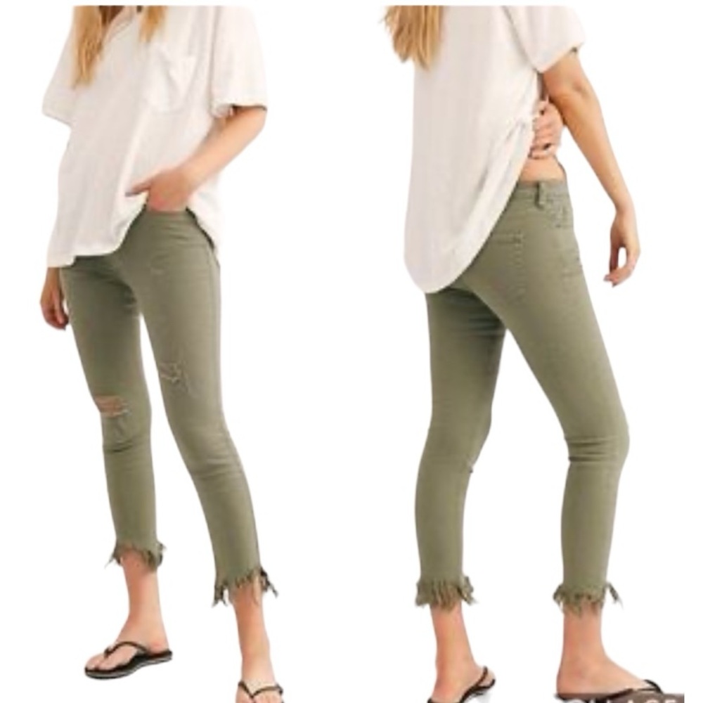 Free People Skinny Jeans green Size 24